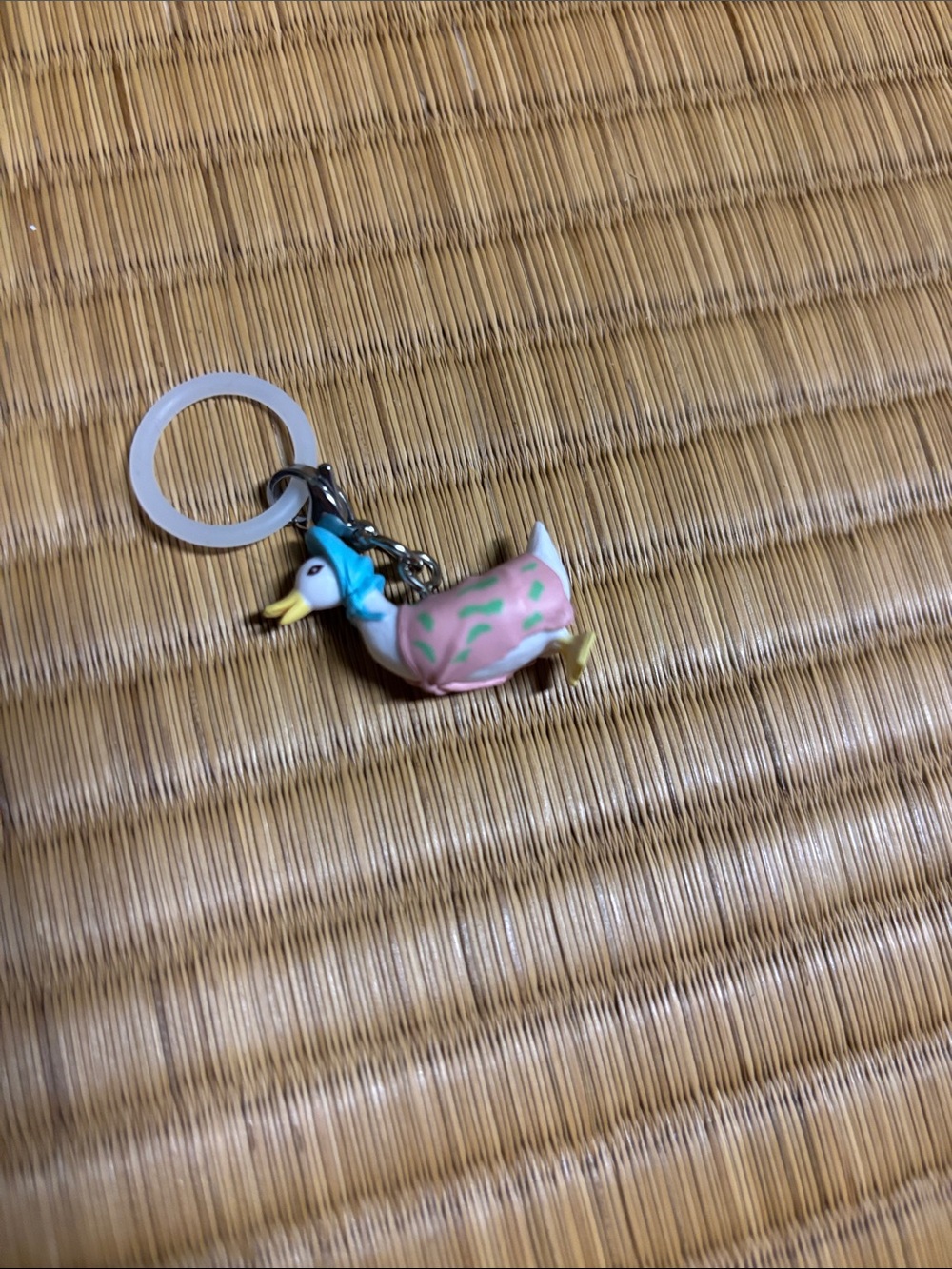 Peter Rabbit’s Cute Pink Duck Keychain Charm